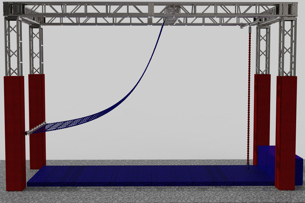 Rope Swing to Cargo Net – Ninja Solutions
