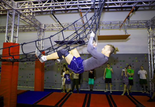 Ninja Warrior Course Solutions Presents The Jump To Cargo Net